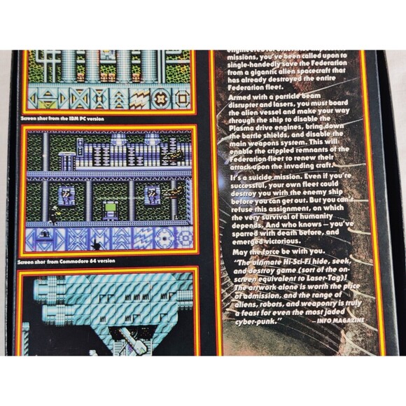 Obliterator PC 1989 Psygnosis Shooter Video Game Floppy Virgin Melbourne House - Picture 7 of 11